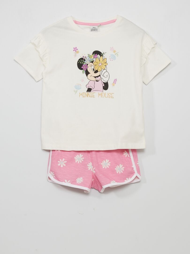 Ensemble t-shirt + short 'Minnie' 'Disney' BEIGE - Kiabi