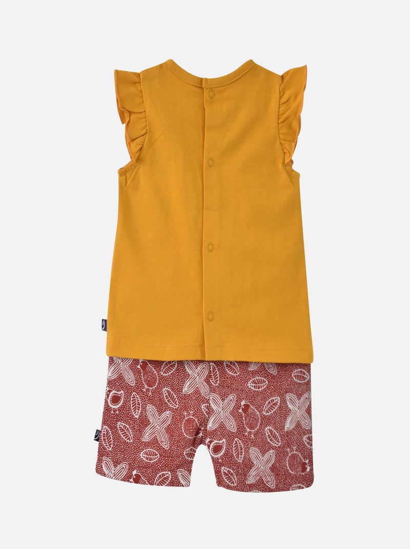 ENSEMBLE T-SHIRT SHORT ROUGE ENORA Jaune - Kiabi
