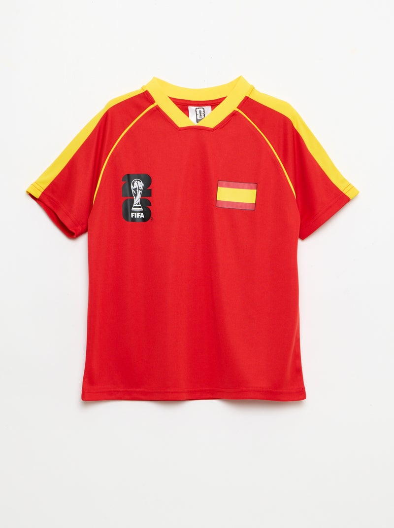 Ensemble t-shirt + short sous licence officielle de La Coupe du Monde de la FIFA 26™ - Espagne Rouge - Kiabi