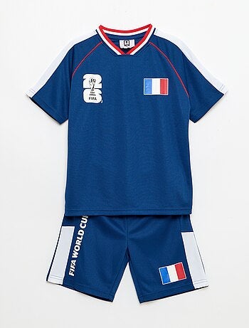 Ensemble t-shirt + short sous licence officielle de La Coupe du Monde de la FIFA 26™ - France