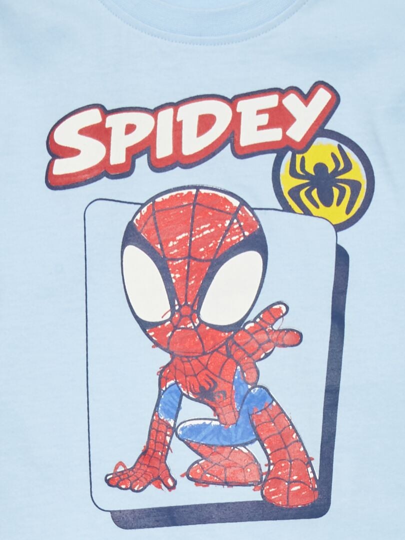 Ensemble t-shirt + short 'Spider-Man' - 2 pièces bleu/gris - Kiabi