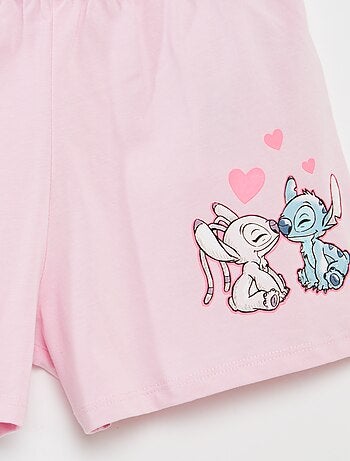 Ensemble t-shirt + short 'Stitch' - 2 pièces