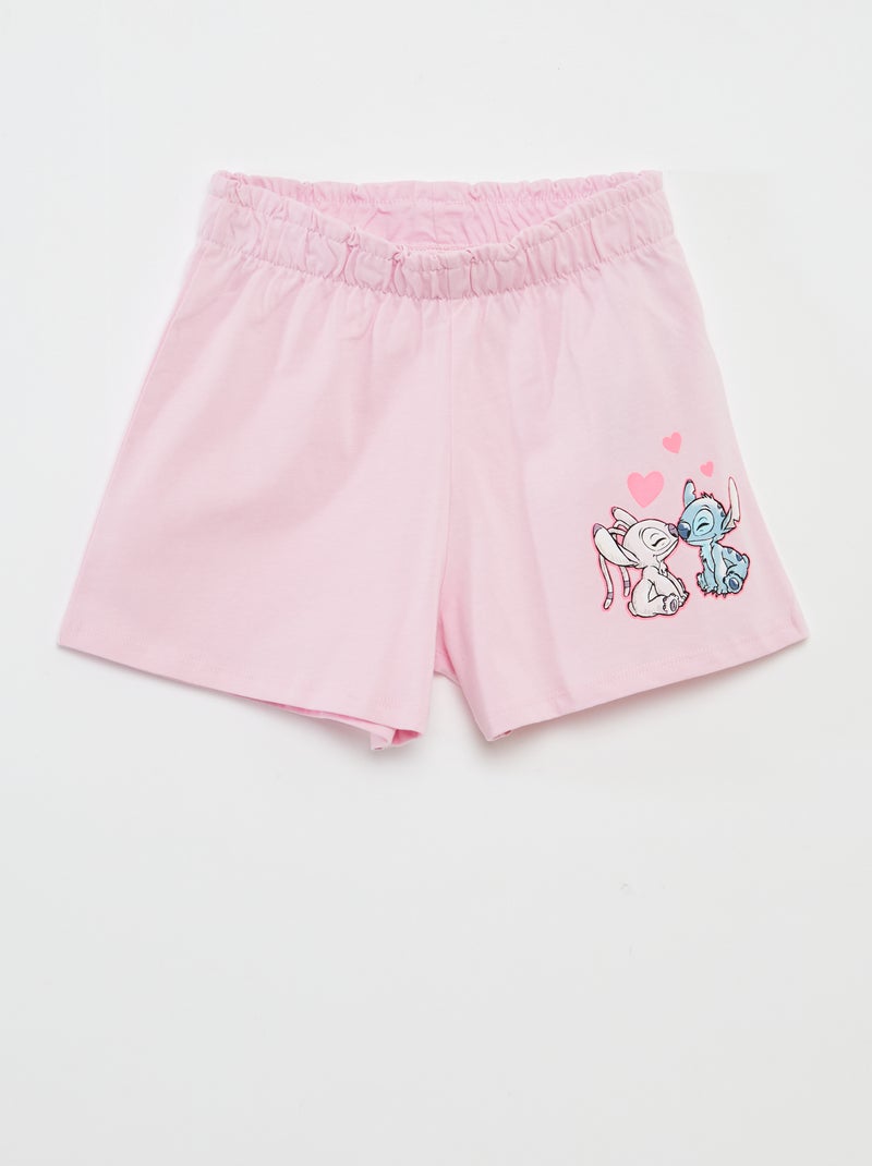 Ensemble t-shirt + short 'Stitch' - 2 pièces blanc - Kiabi