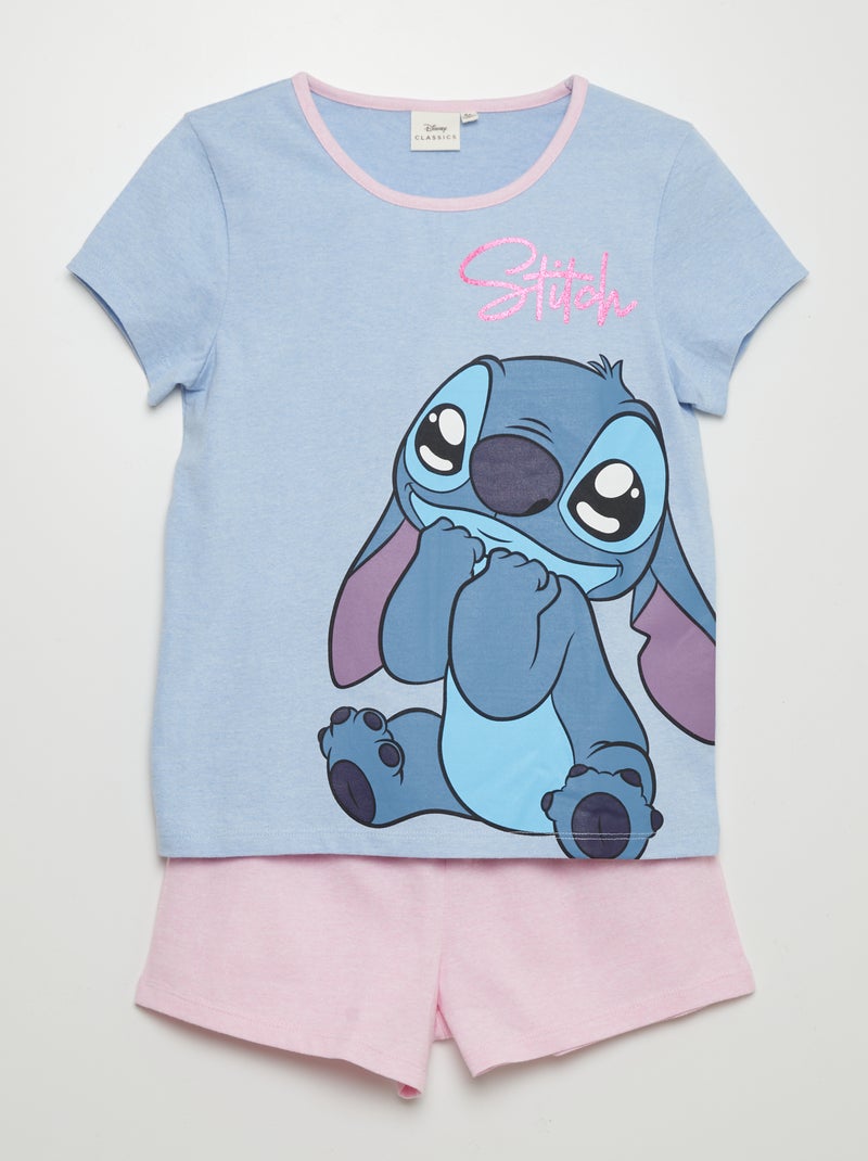 Ensemble t-shirt + short 'Stitch' - 2 pièces Rose - Kiabi