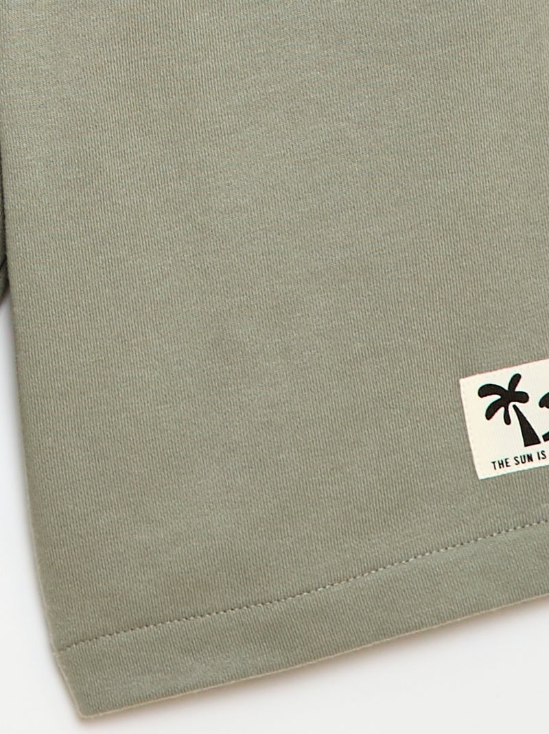 Ensemble t-shirt + short style damier - 2 pièces Blanc - Kiabi