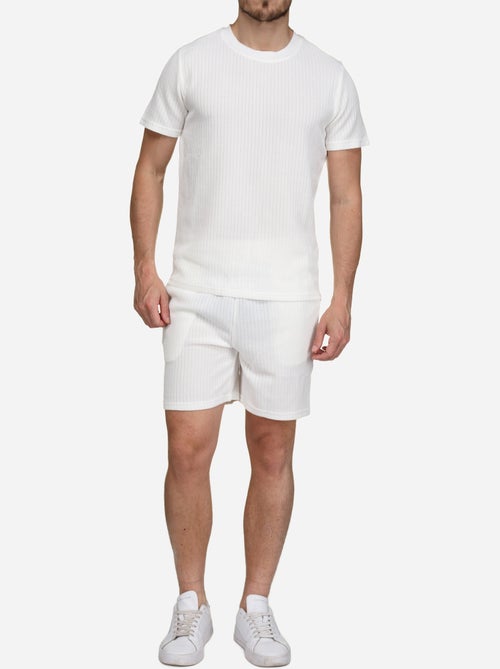 Ensemble t-shirt short unis à motif - Frilivin - Kiabi