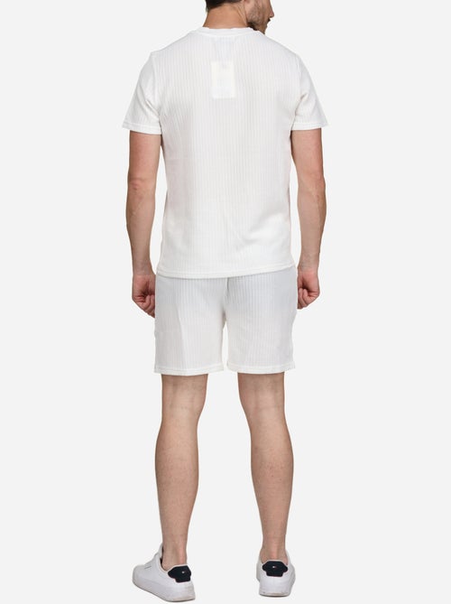 Ensemble t-shirt short unis à motif - Frilivin - Kiabi