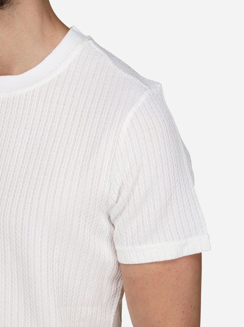 Ensemble t-shirt short unis à motif - Frilivin Blanc - Kiabi