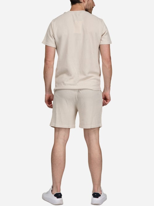 Ensemble t-shirt short unis à motif - Frilivin - Kiabi