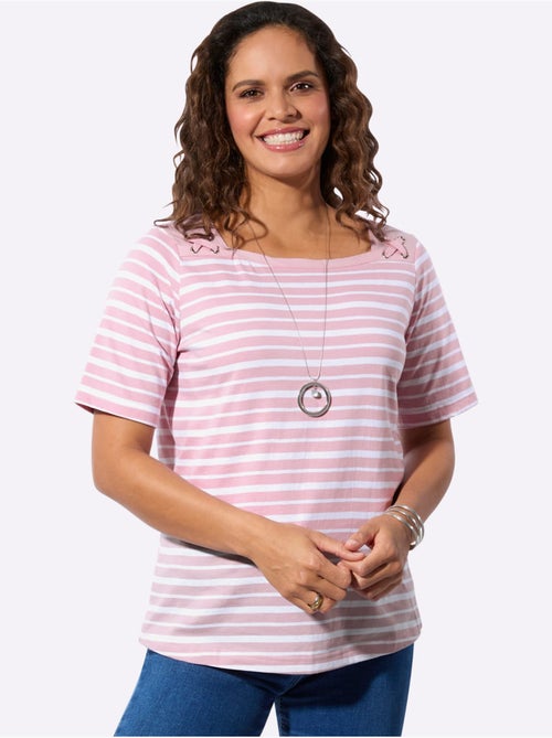 Ensemble T-shirts Pur Coton - Taille Standard - Witt - Lot de 2 - Kiabi