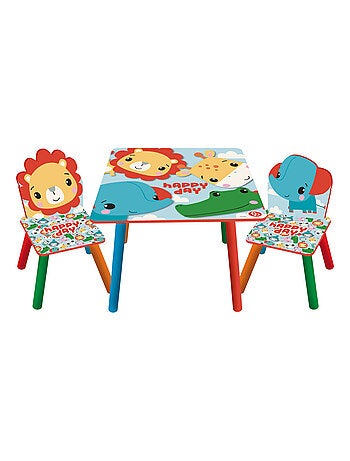 Ensemble Table + 2 chaises Animaux - Happy Day