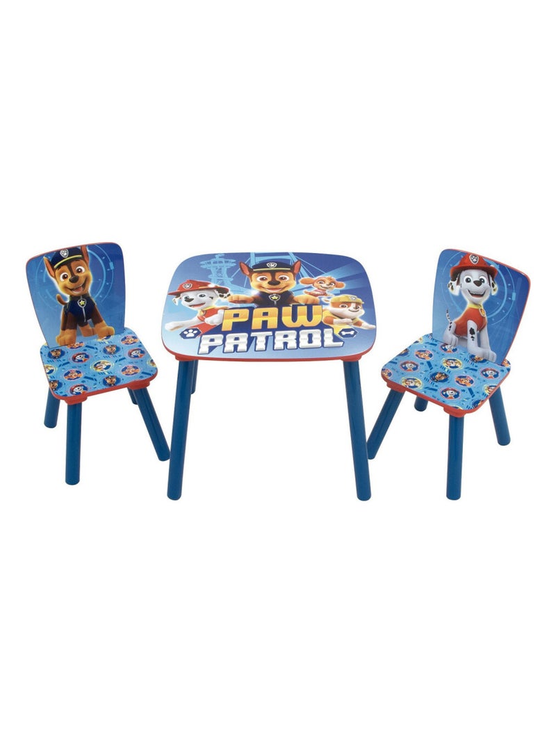 Ensemble Table + 2 chaises en bois - Pat Patrouille Multicolore - Kiabi