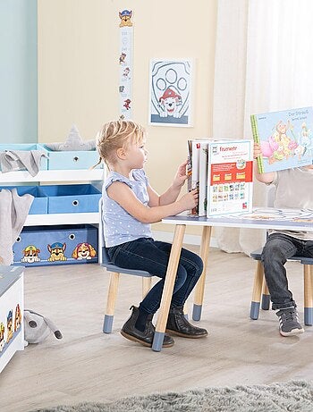 Ensemble table + 2 chaises enfant en bois 'Pat' Patrouille' ROBA
