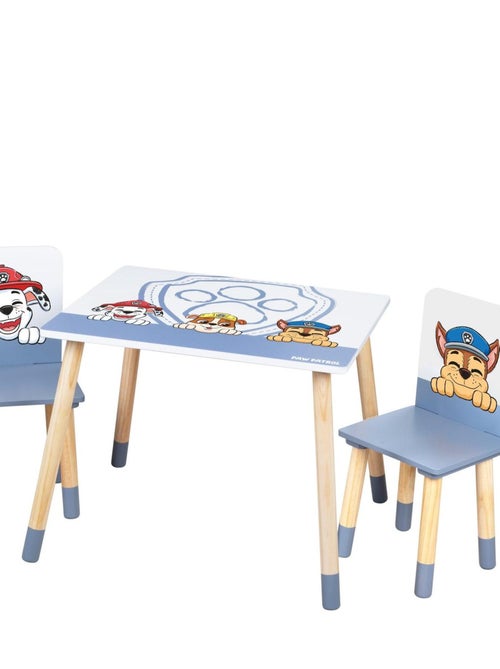 Ensemble table + 2 chaises enfant en bois 'Pat' Patrouille' ROBA - Kiabi