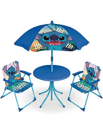 Ensemble table avec deux chaise et un parasol - Lilo & Stitch