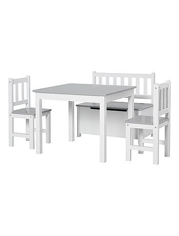 Ensemble table chaises enfant, 4 pièces