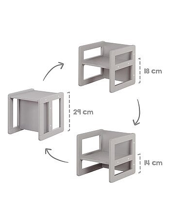 Ensemble table convertible en banc + 1 chaise évolutive ' Roba'