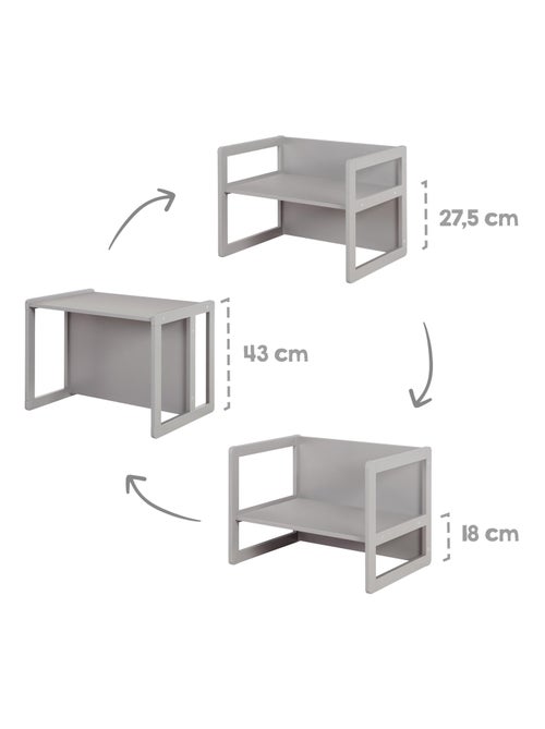Ensemble table convertible en banc + 1 chaise évolutive ' Roba' - Kiabi