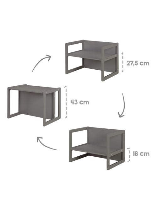 Ensemble table convertible en banc + 1 chaise évolutive ' Roba' - Kiabi