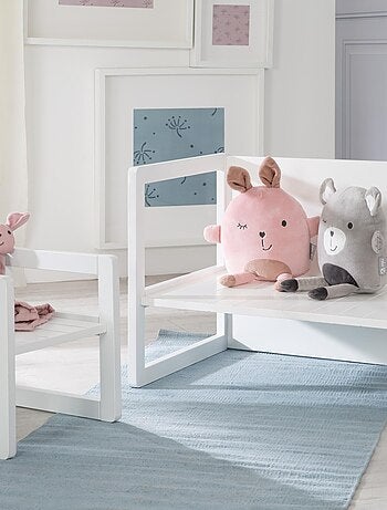 Ensemble table convertible en banc + 2 chaises évolutives ROBA