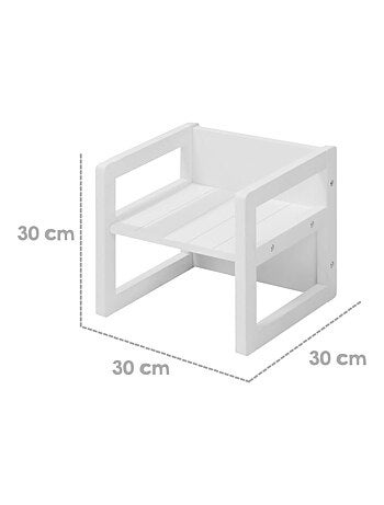 Ensemble table convertible en banc + 2 chaises évolutives ROBA