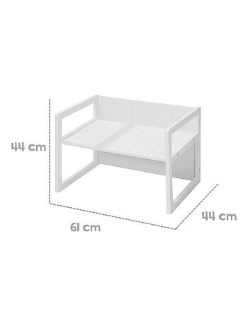 Ensemble table convertible en banc + 2 chaises évolutives ROBA