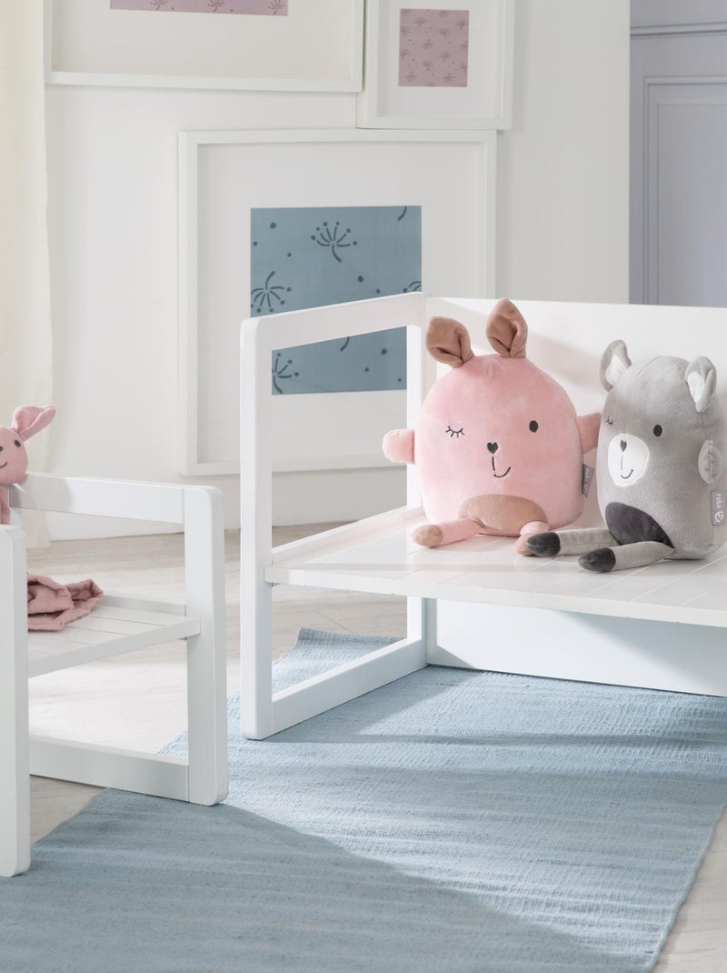 Ensemble table convertible en banc + 2 chaises évolutives ROBA Blanc - Kiabi