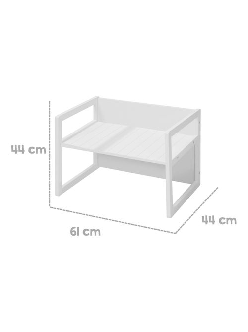 Ensemble table convertible en banc + 2 chaises évolutives ROBA - Kiabi Ensemble table convertible en banc + 2 chaises évolutives ROBA - Kiabi