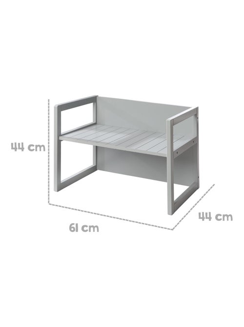 Ensemble table convertible en banc + 2 chaises évolutives ROBA - Kiabi Ensemble table convertible en banc + 2 chaises évolutives ROBA - Kiabi