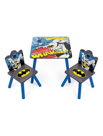 Ensemble Table En Bois - BATMAN (50X50X44CM) + 2 Chaises (26,5X26,5X50CM)