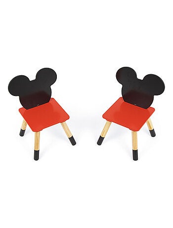 Ensemble Table En Bois - MICKEY (50X50X44CM) + 2 Chaises (26,5X26,5X50CM)