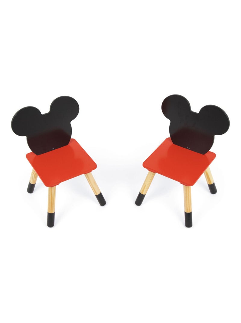 Ensemble Table En Bois - MICKEY (50X50X44CM) + 2 Chaises (26,5X26,5X50CM) Multicolore - Kiabi
