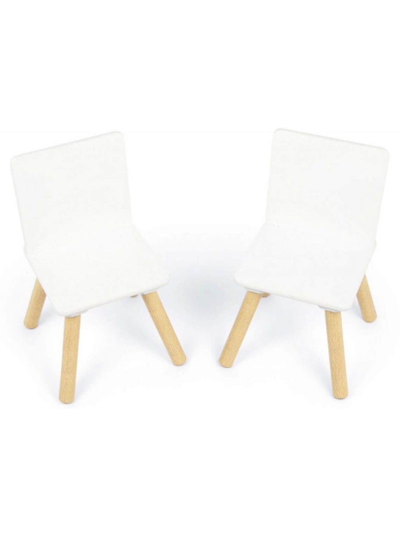 Ensemble table en bois (50x50x44cm) + 2 chaises (26,5x26,5x50cm) Multicolore - Kiabi