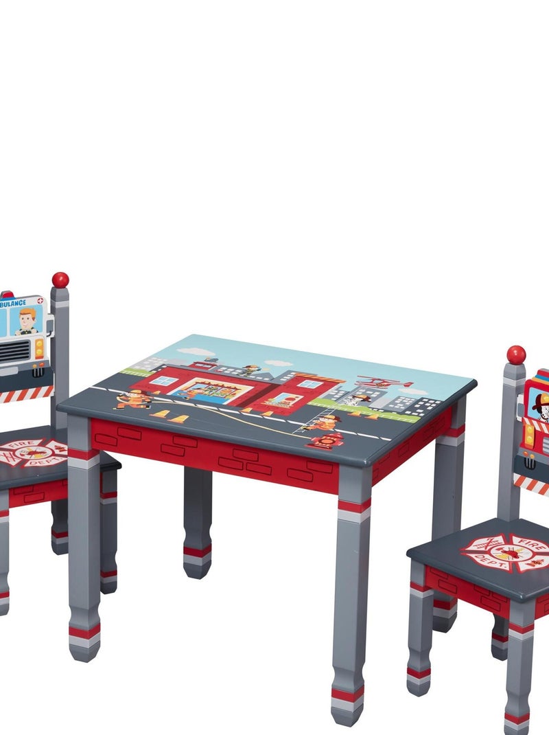 Ensemble table et 2 chaises en bois chambre enfant garçon Fantasy Fields TD-12514ASET Multicolore - Kiabi