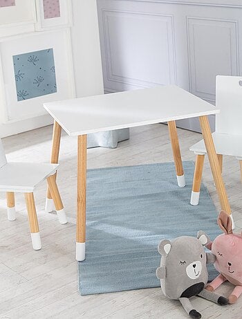 Ensemble table et 2 chaises enfant en bois - ROBA