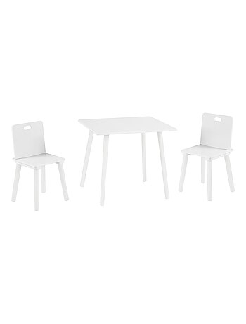 Ensemble table et 2 chaises enfant en bois - ROBA