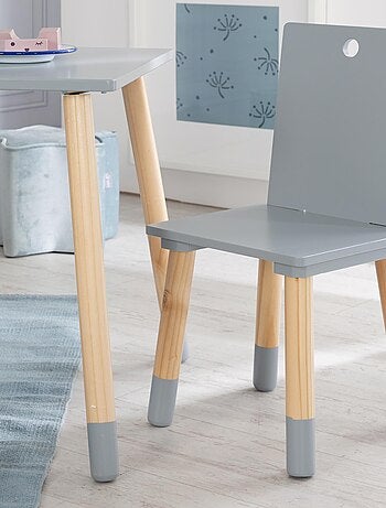 Ensemble table et 2 chaises enfant en bois - ROBA