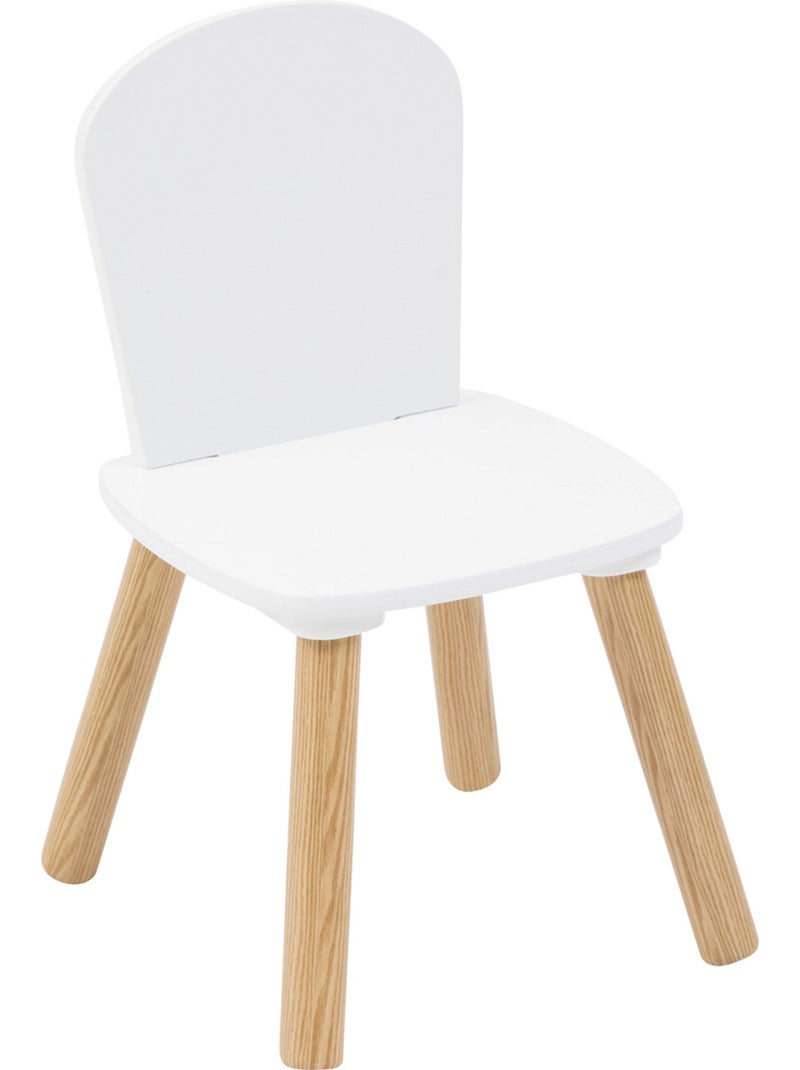 Ensemble table et 2 chaises enfant en bois de pin ALEX Blanc - Kiabi