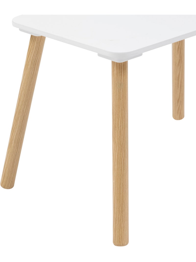 Ensemble table et 2 chaises enfant en bois de pin ALEX Blanc - Kiabi