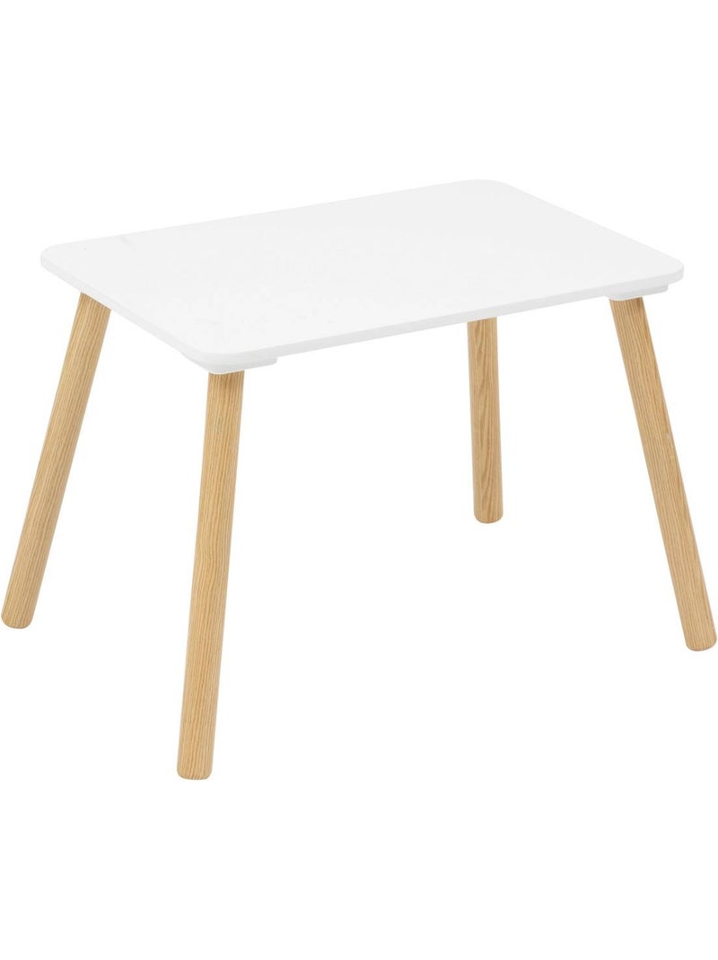 Ensemble table et 2 chaises enfant en bois de pin alex Blanc - Kiabi