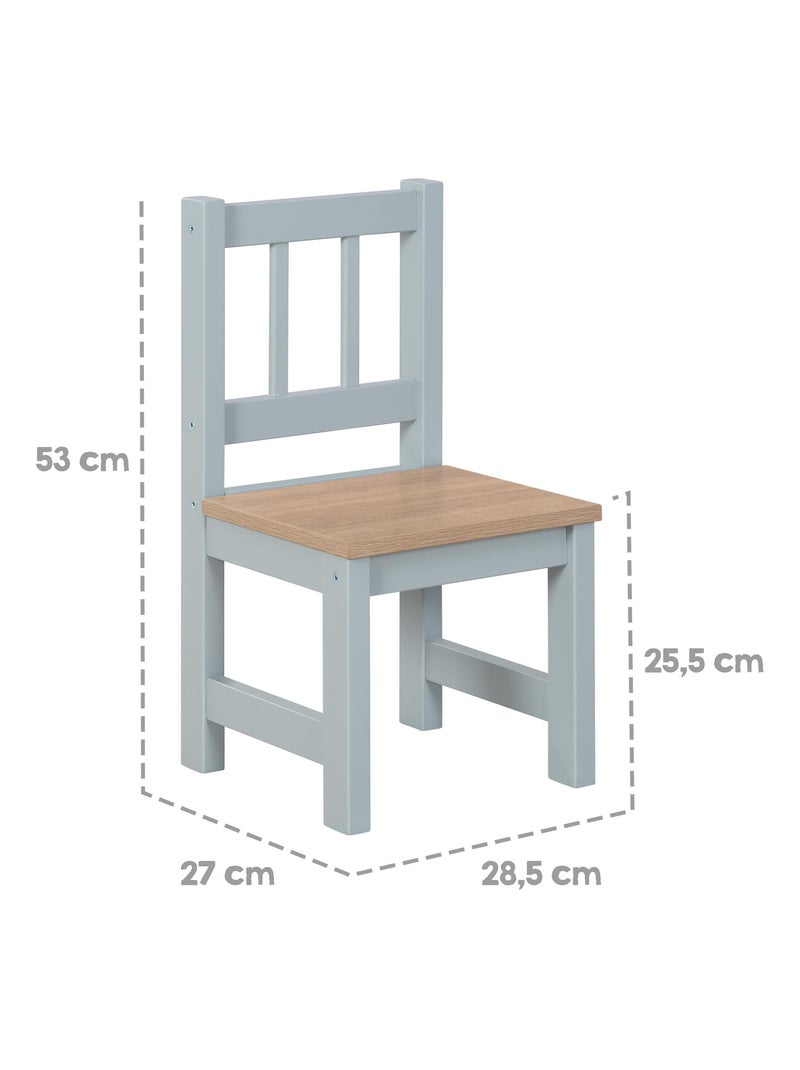 Ensemble table et 2 chaises enfants 'Woody' ROBA Taupe - Kiabi