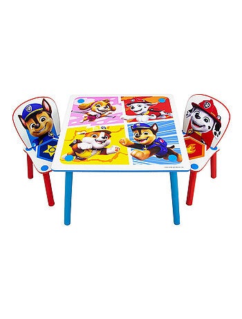 Ensemble table et 2 chaises pour enfants - Pat'Patrouille Badges