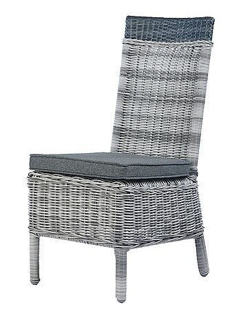Ensemble table et 6 chaises de jardin en résine tressée 6 places FARO