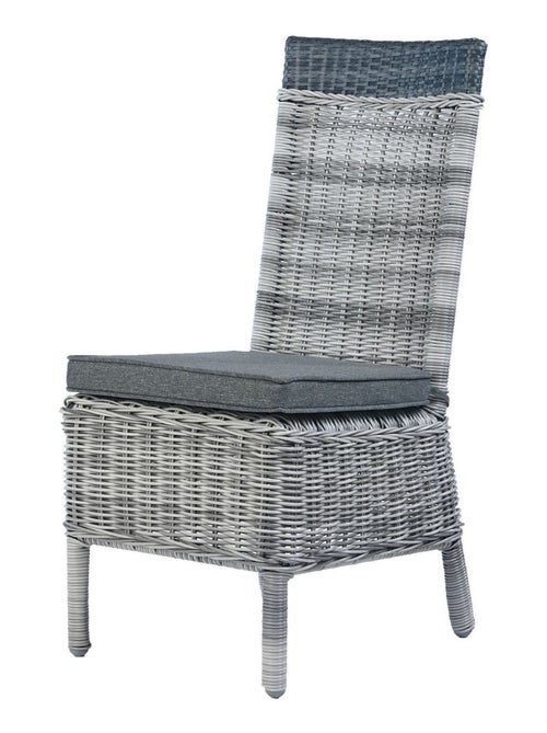 Ensemble table et 6 chaises de jardin en résine tressée 6 places FARO - Kiabi