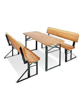 Ensemble Table et bancs avec dossier 'Pinolino' Sepp L 110 x P 35 x H 59
