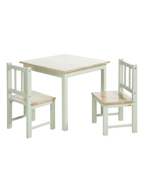 Ensemble table et chaises Activity vert/blanc (3 pièces) - Kiabi