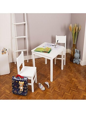 Ensemble Table et Chaises Enfant en bois Bois naturel