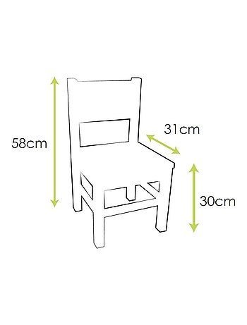 Ensemble Table et Chaises Enfant en bois Bois naturel