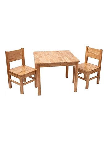 Ensemble Table et Chaises Enfant en bois Bois naturel