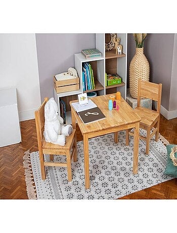 Ensemble Table et Chaises Enfant en bois Bois naturel